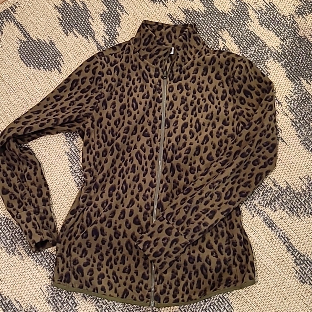 Old navy active full zip camo fleece